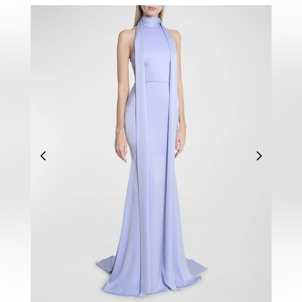 Alex Perry Satin Crepe Mermaid Gown